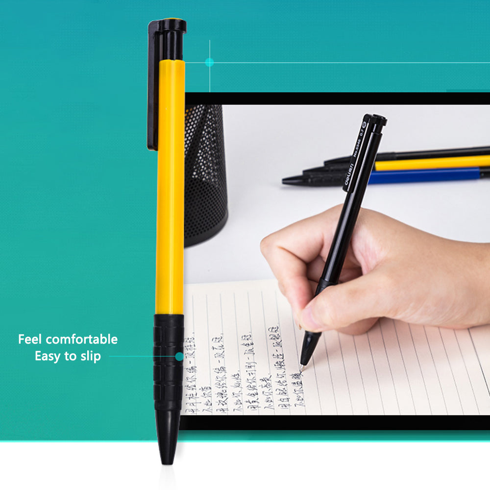 DELI 6546 36-Pack Ball Point Pens 0.7mm Bullet Tip Pen with Pen Clip for Students, Business Office - Black DELI 6546 36-Pack Ball Point Pens 0.7mm Bullet Tip Pen with Pen Clip for Students, Business Office - Black